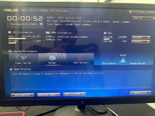 Kit placa mãe ASUS intel core i3-4170 + 8GB Ram - Foto 2