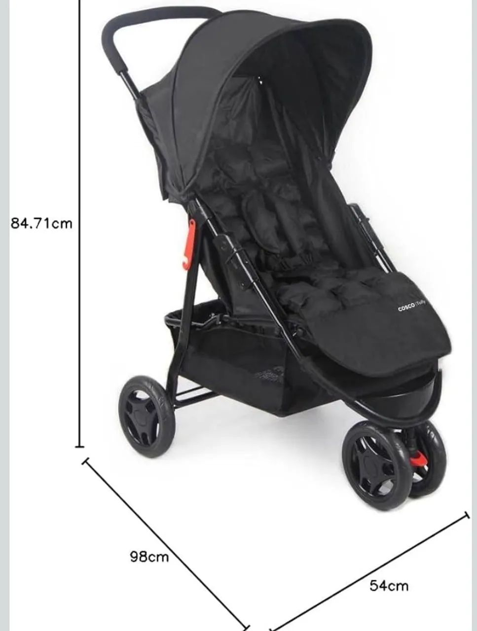 Carrinho de Bebê Cosco Toffy Preto - Foto 5