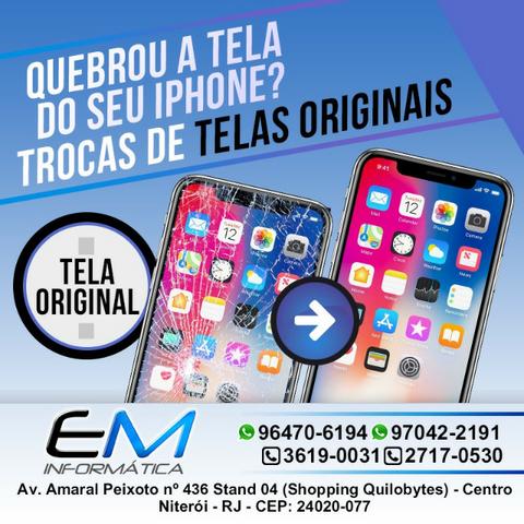 Troca de Tela Original de Iphone no Centro de Niterói / Loja Em Informática