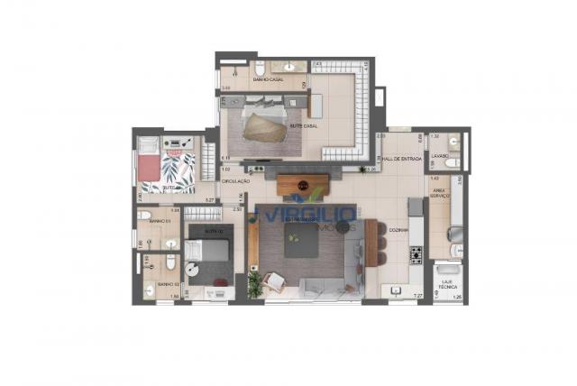 Apartamento com 3 dormitórios à venda, 119 m² por r$ 565.250 - setor bueno - goiânia/go - Foto 3