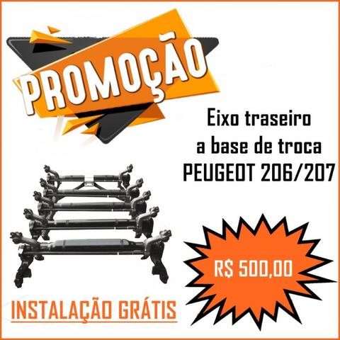 Eixo traseiro Peugeot 206/207 a base de troca instalado