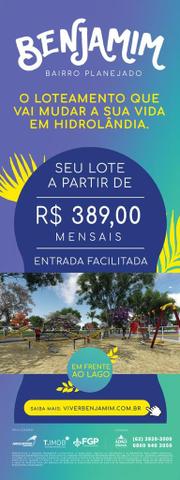 Lotes em Hidrolândia ao lado do lago