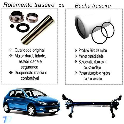 Eixo traseiro Peugeot 206/207 a base de troca instalado - Foto 6