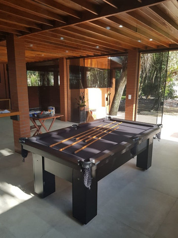 Mesa de Bilhar Preta Tx Tecido Preto Modelo JHF6565 - Foto 6