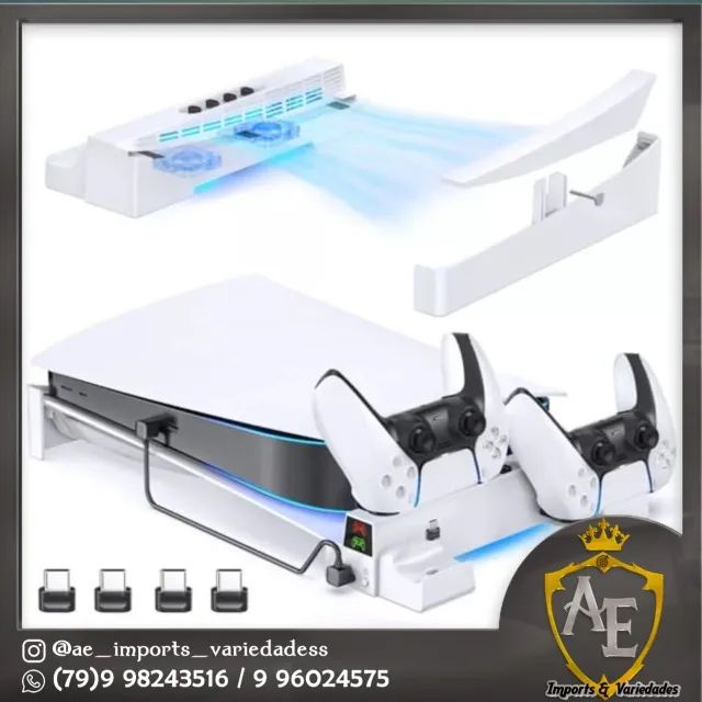 base para ps5 horizontal com cooler