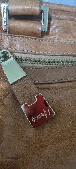 Bolsa de couro donna, 2 alças, 4 divisões - Foto 4