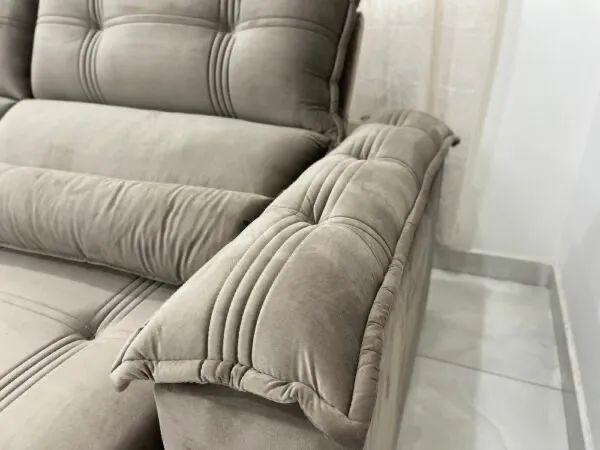 Sofá Retrátil Reclinável Barra Bonita 2.30m - Receba Hoje - Maio177 - Foto 3