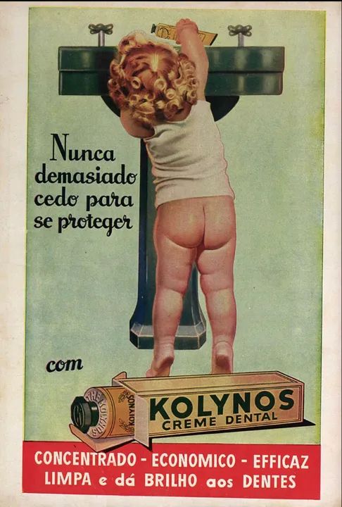 Cartaz propaganda de pasta de dente Kolyno