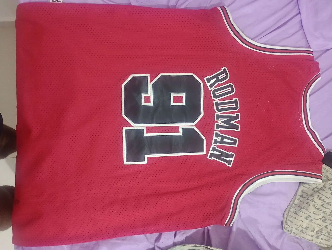 Camiseta Adidas Bulls Dennis Rodman 91 - Tamanho XL - Foto 2
