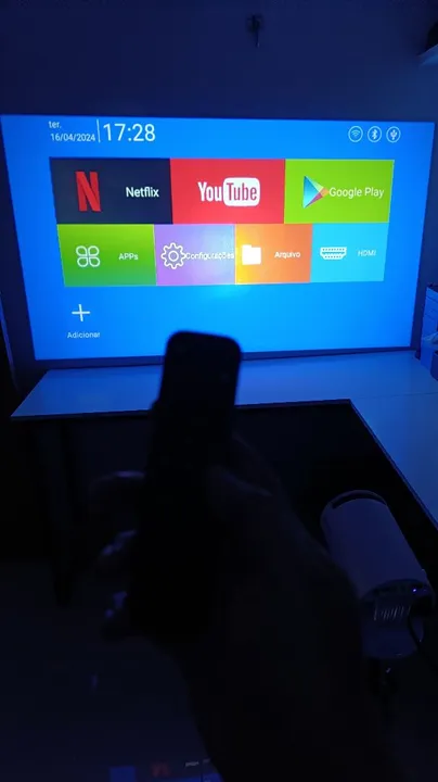 Projetor Portatil 5G WiFi 6 Blueto 5.0 Android 11 8500 Lumens LED 4K 1080P hy300<br>