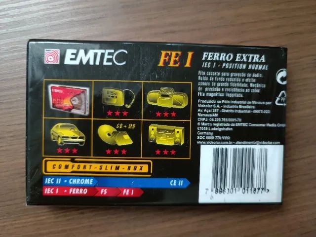 3 Fitas K7 Lacradas - Modelo Emtec FE I 90 min. - Foto 2