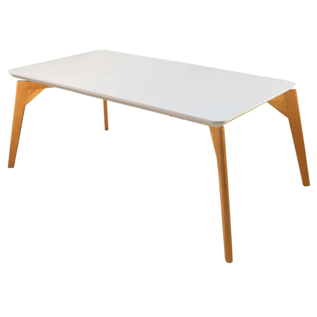 Mesa de Jantar  120 Imbuia Natural/Vidro Off White tt543 - Foto 2