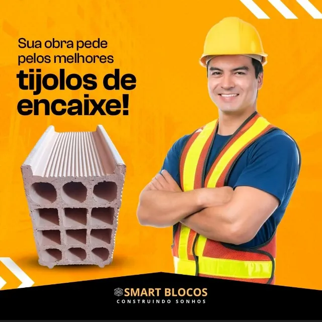 Tijolos de encaixe Smart blocos 70% de economia!