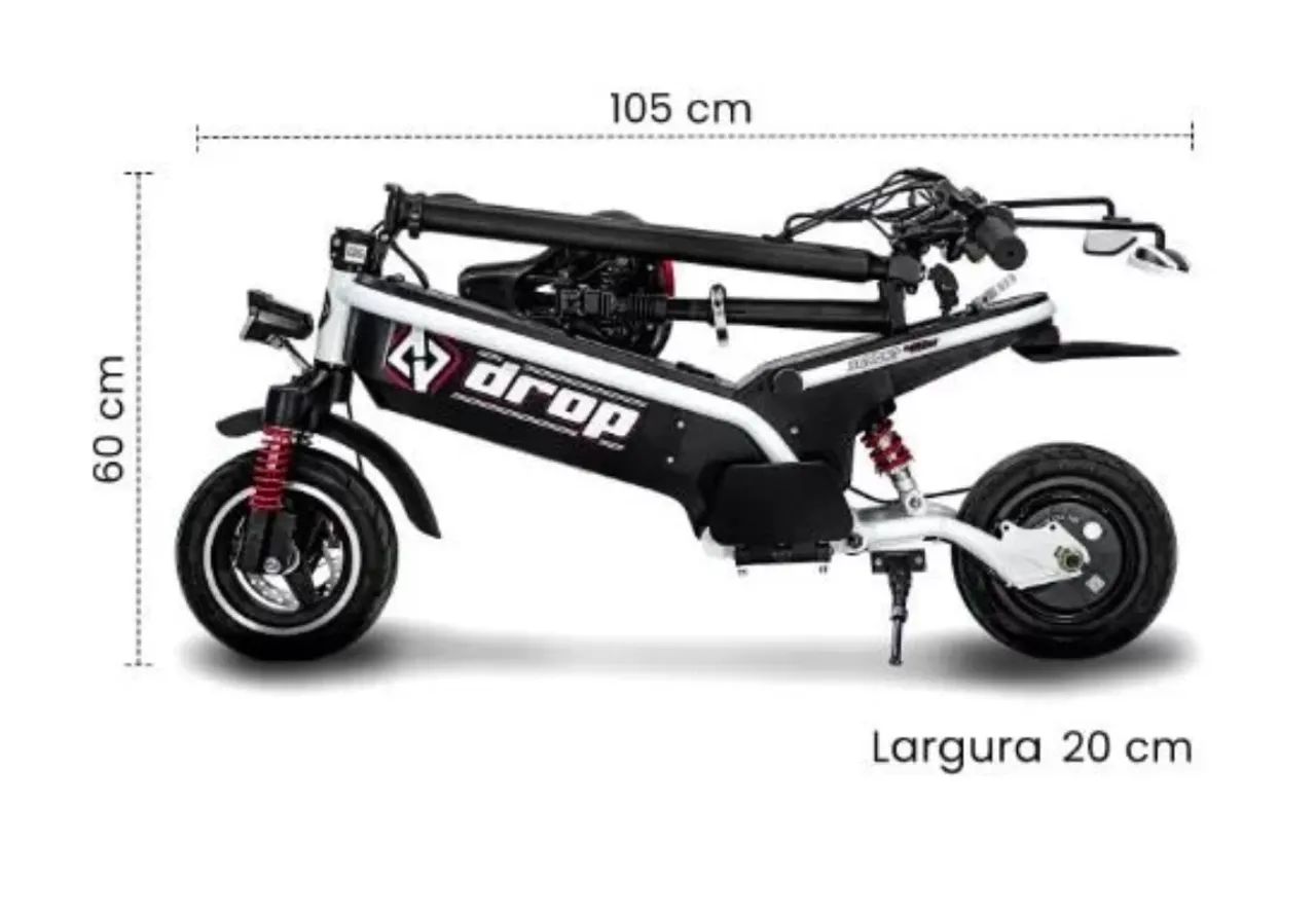 Patinete Elétrico Adulto DROP JETTER 800w Lítio 48v - Foto 2
