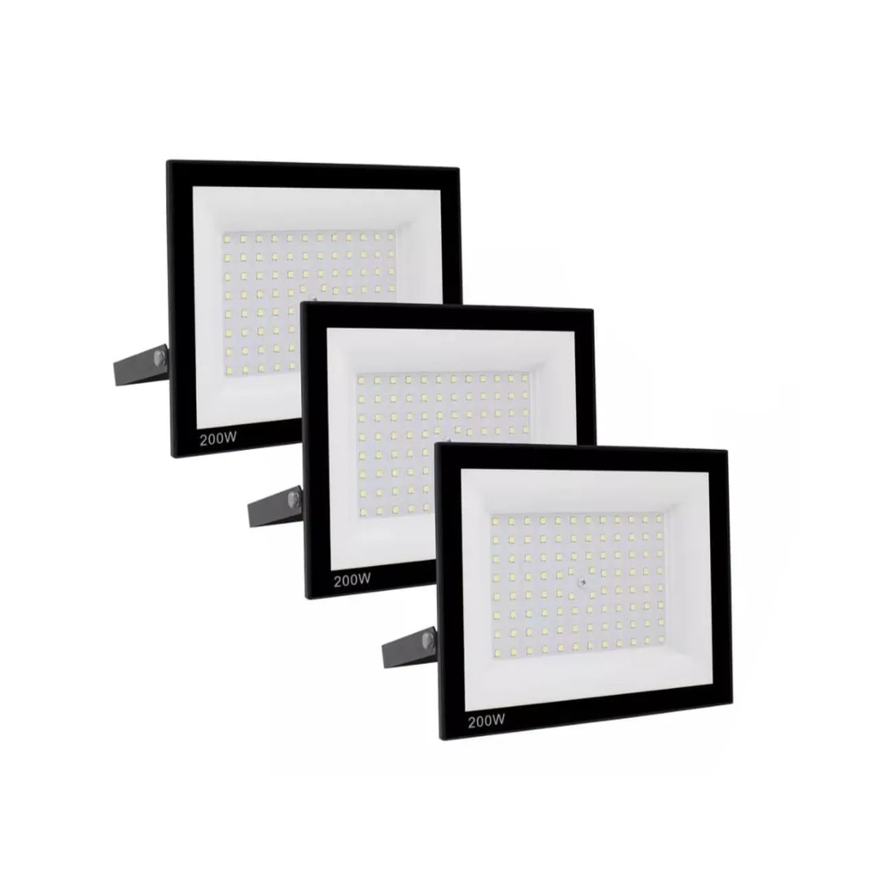 Kit 3 refletores led 200w 
