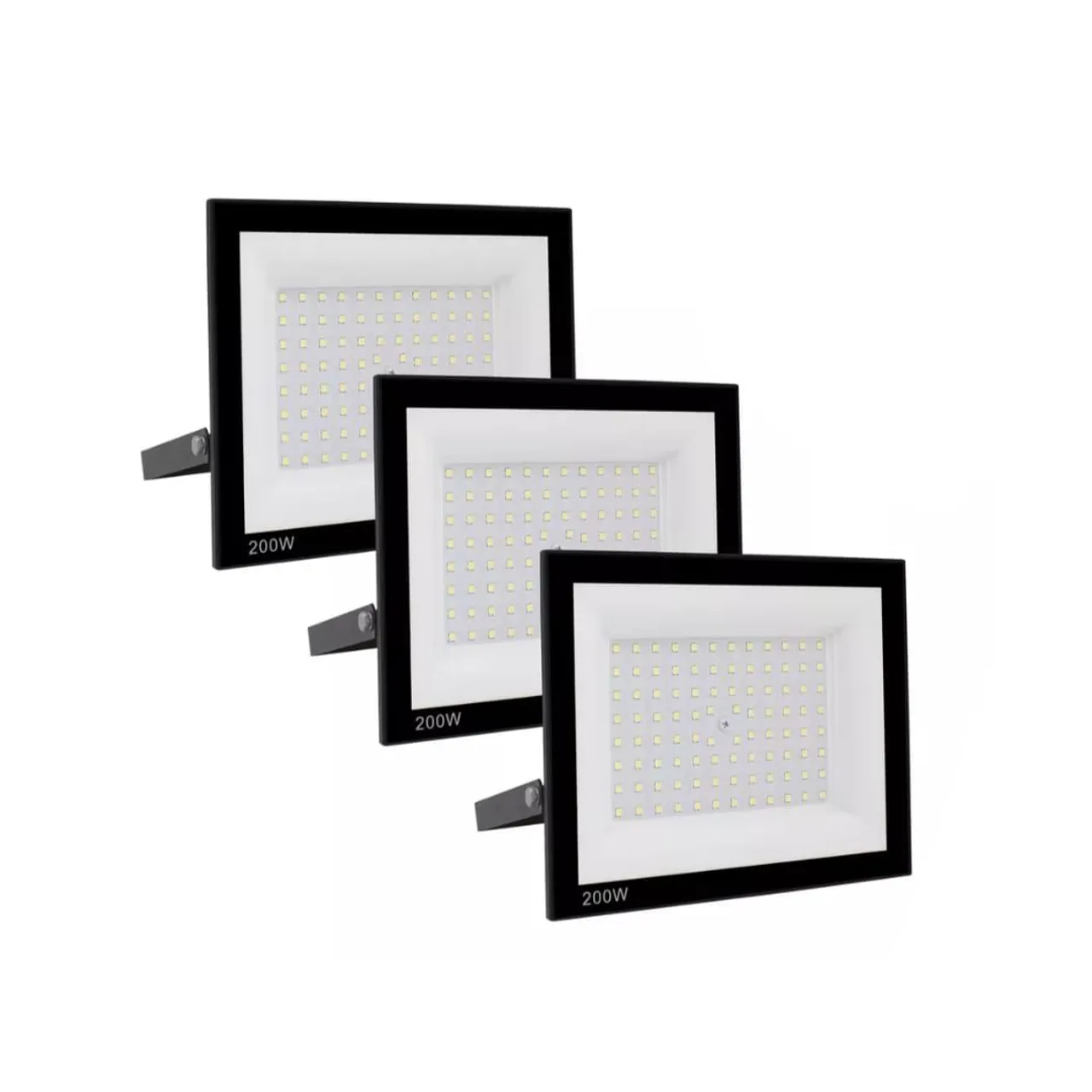 Kit 3 refletores led 200w