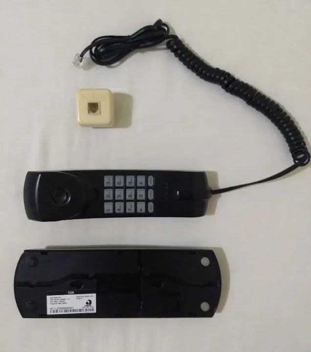 Telefone Gôndola Preto Intelbras TC 20 Slim - Mesa ou Parede. Aparelho Seminovo. - Foto 2