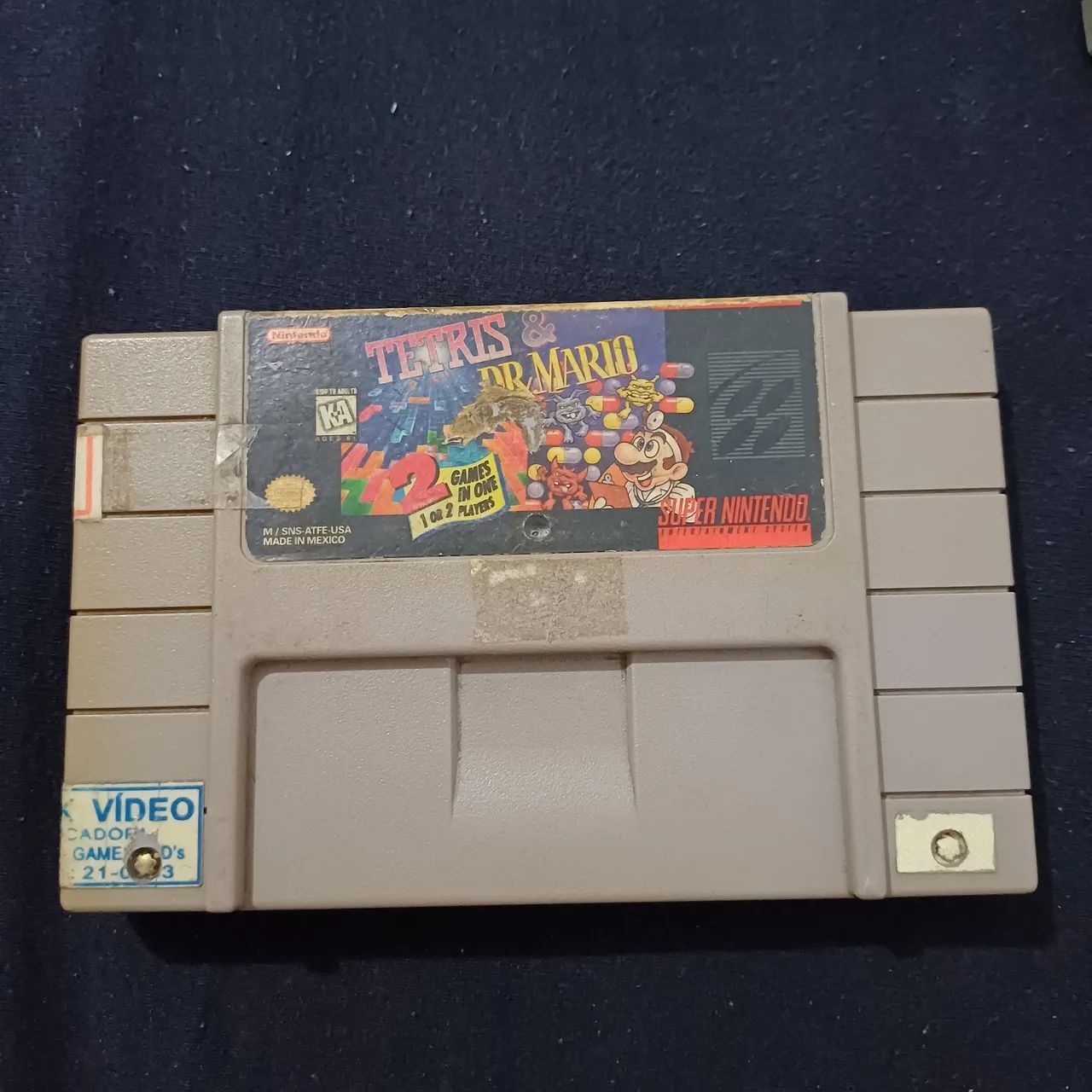 Cartucho tetris e Dr Mário 