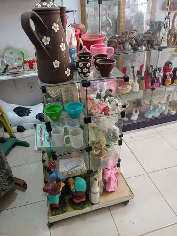 MUITO BARATO! BALCÃO VITRINE EM VIDRO com rodinhas  - Foto 4