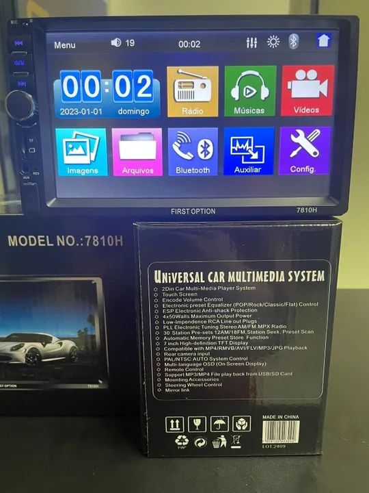 Central Multimidia 7 Pol. 2 Din Automotiva Universal Bluetooth  - Foto 2