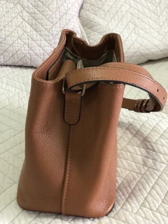 Bolsa de Couro Dumond Caramelo - Foto 4