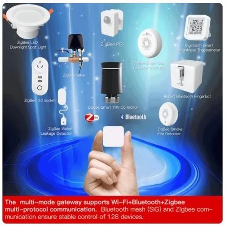 Gateway Zigbee Bluetooth Hub Sem Fio Multimodo Tuya Automação Inteligent Smart COD-AM544  - Foto 3