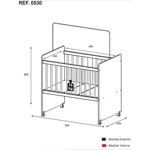 Mini berço com rodízio NOVO - Foto 3