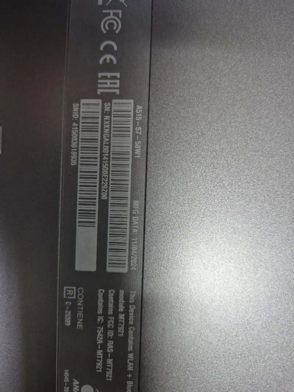 Notebook Acer Aspire 5 A515-57-58W1 - Foto 3