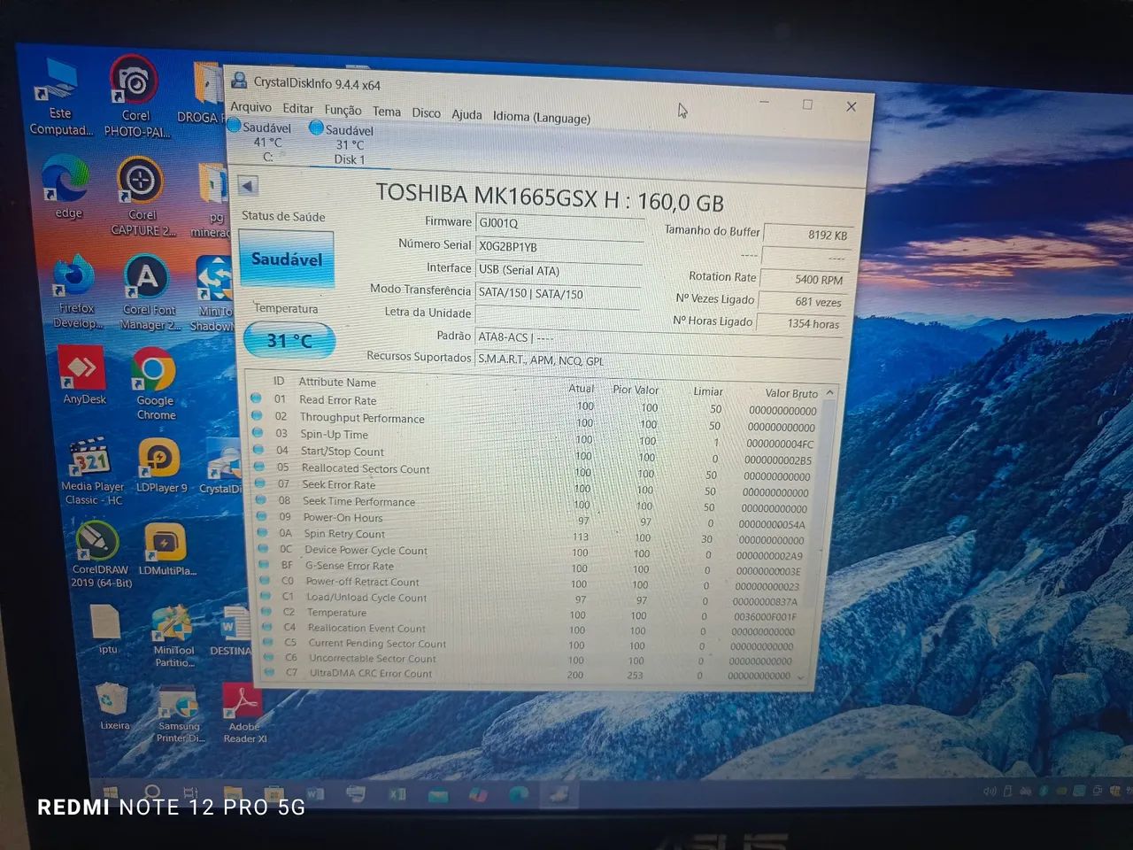 HD Toshiba 160GB notebook - Foto 2