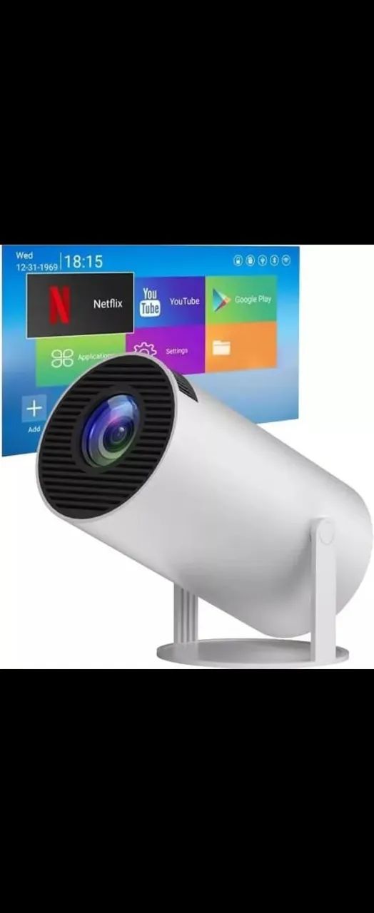 Projetor FULL HD 4K + tela de projeção 100 POLEGADAS 