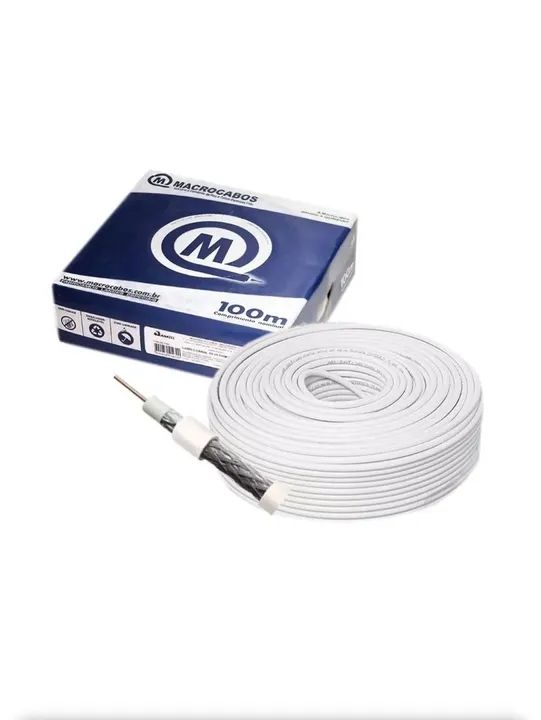 Cabo coaxial 100m Macrocabos - Novo