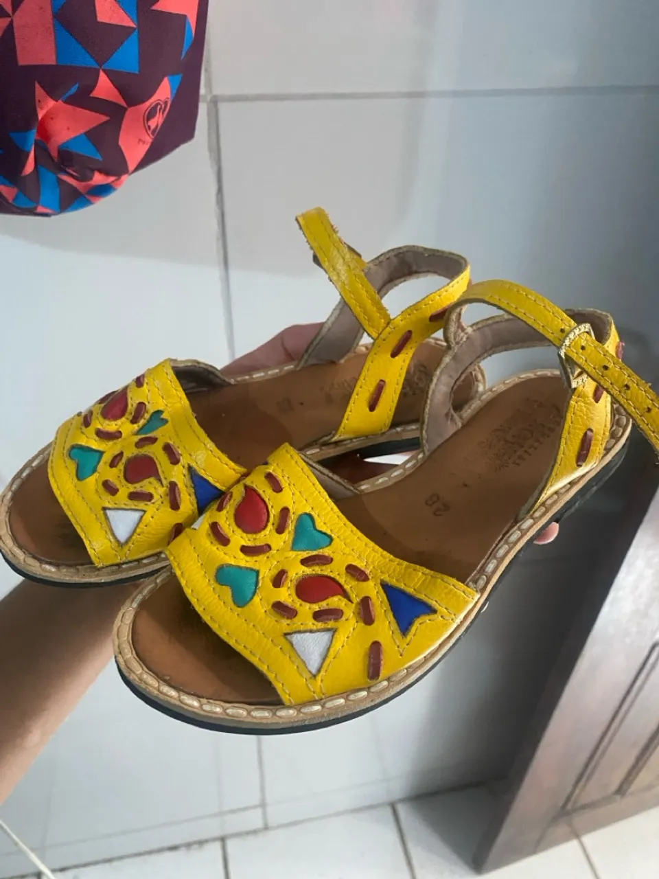 Sandália de couro infantil N29