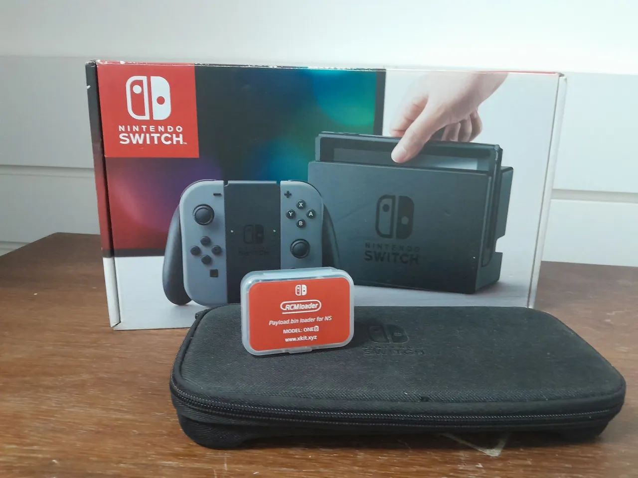 Nintendo Switch com RCM Loader v1 na caixa desbloqueado 