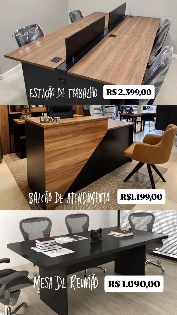 MESA PARA ESCRITORIO 1.50X0.60 BC PE PAINEL - LOJA IKONMIXOFFICE  - Foto 4