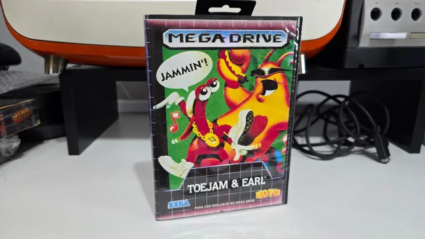 Jogo Toejam & Earl original Mega Drive/Genesis com caixa e encarte repro