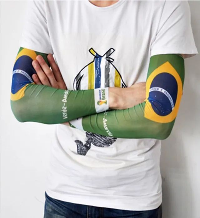 Par Manguito Protetor Braço Ciclista Motoboy - Copa do mundo EUA, México e Canadá 2026 - Foto 5