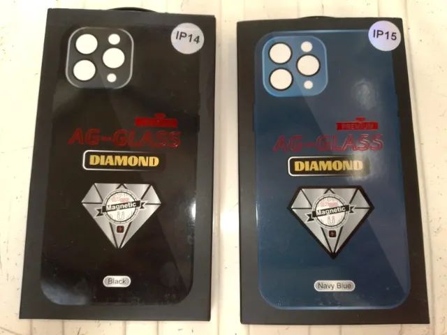 capa celular iphone 14 ou 15 premium ag-glass diamond