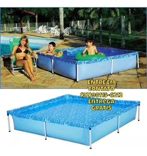 Piscina Inflável Infantil Retangular de 400L,1000L e 1500L / Pronta Entrega - Foto 4