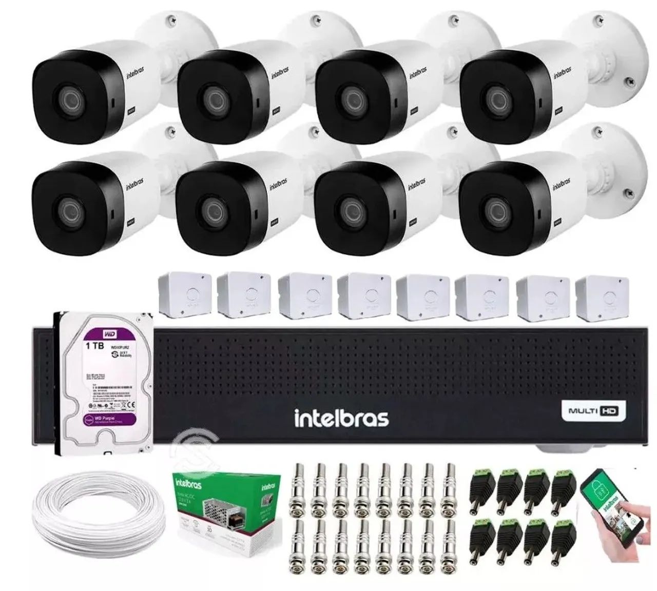 Kit 8 câmeras  intelbras  instalado. - Foto 3