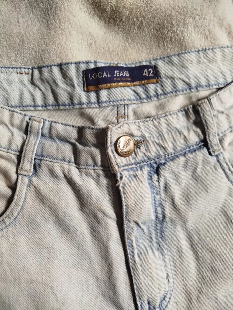 Shorts Jeans Destroyed Masculino - Tamanho 42 - Foto 5