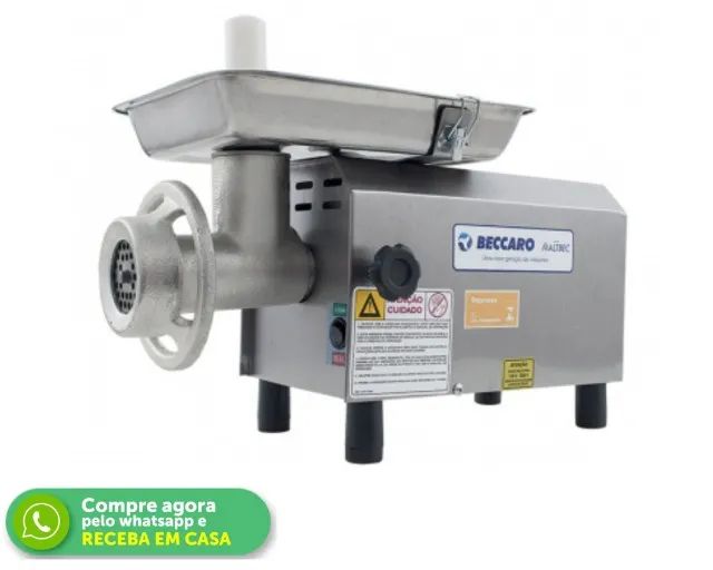 Moedor de Carne Beccaro boca 08 Inox