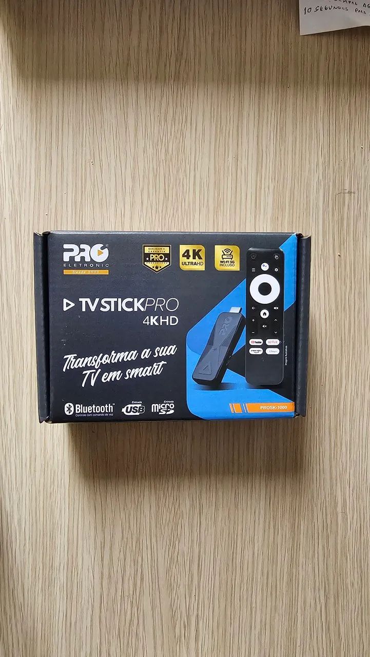 Tv Stick Pro 4k Hd Proeletronic Controle Por Voz Android - Foto 2