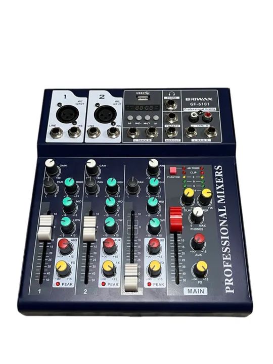 Mesa de Som 4 Canais Bluetooth USB MP3 Efeito Eco Gabinete de Metal