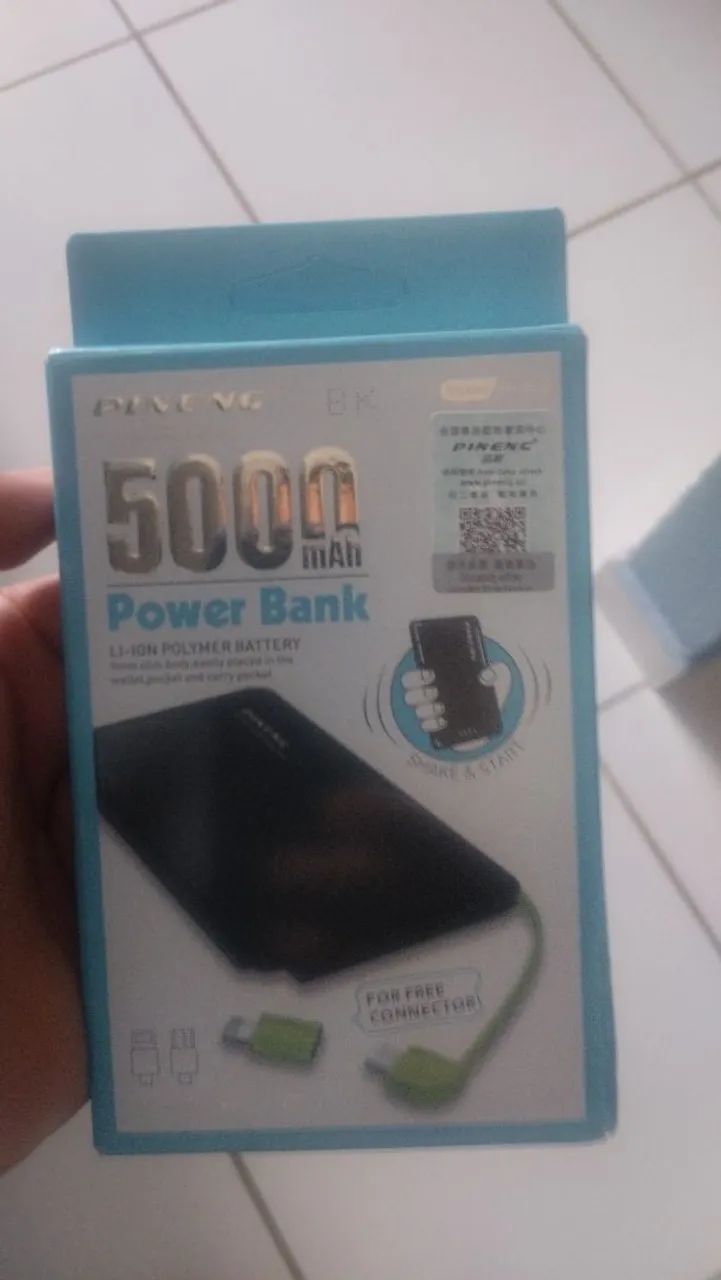 Power Bank 5000 mAh - Carregador Portátil