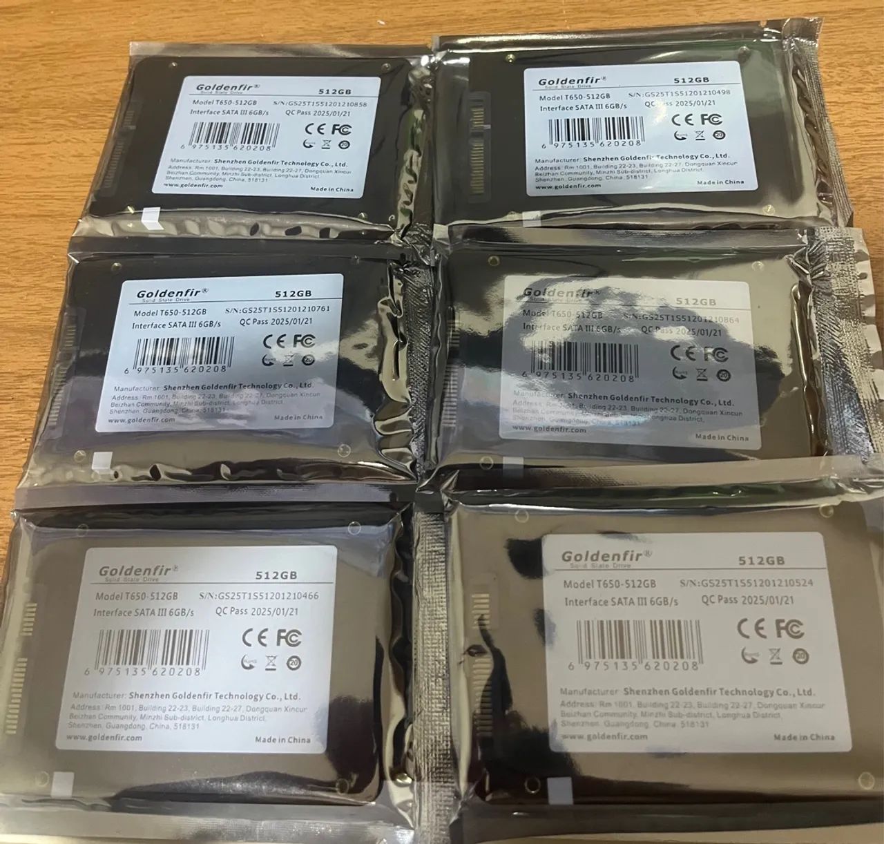 SSD Goldenfir 512GB SATA III 6Gb/s Novo