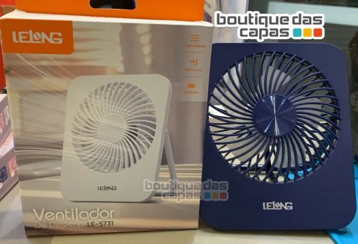 MINI VENTILADOR RECARREAGVEL PORTÁTIL MESA LELONG 4 VELOCIDADES cod. *3  - Foto 3