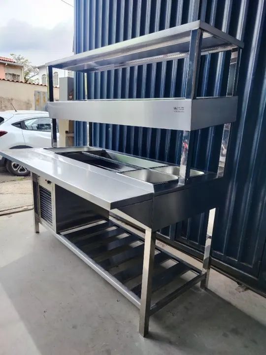 Buffet de Inox para Conservação em Banho Maria - Perfeito para Serviço de Catering