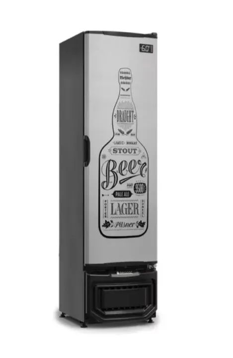 NZ. Cervejeira slim 228 litros tipo inox Gelopar 
