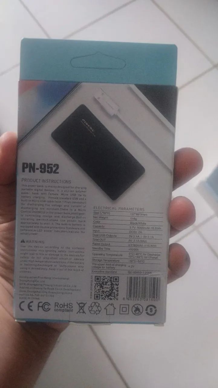Power Bank 5000 mAh - Carregador Portátil - Foto 3