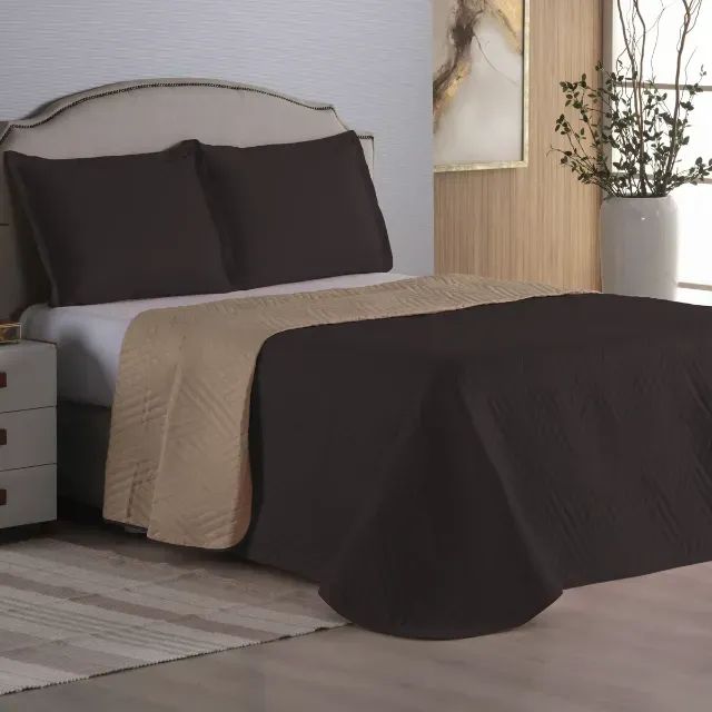 Cobre Leito Cama Marrom Tabaco
